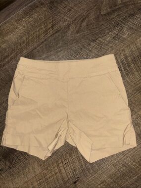 New York & Company Women's Beige Stretch Ponte Shorts